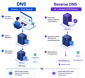 تفاوت DNS و Reverse DNS در ترجمه دامنه و IP